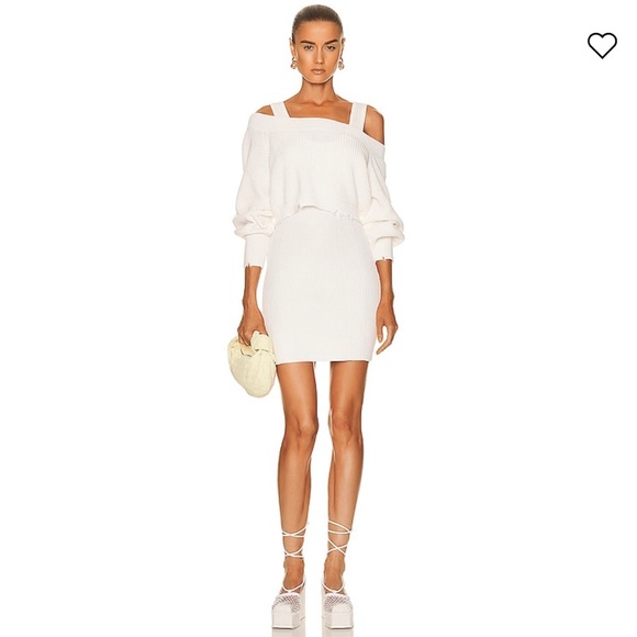 NWT SER.O.YA Janelle Dress in White Size Small Sweater Dress Retrofete F… - Picture 5 of 9